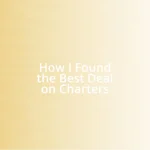 How I Found the Best Deal on Charters