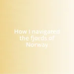 How I navigated the fjords of Norway